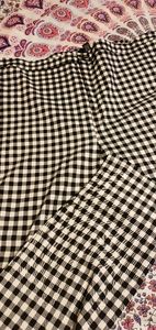 High waisted women's blk/white gingham pants